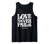 Love Never Fails 1 Corinthians 13:8 Bible Verse Christian Tank Top