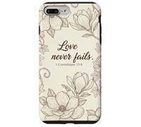 Love never fails. 1 Corinthians 13:8 Christian floral verses Case for iPhone 7 Plus/8 Plus