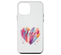 Love Never Fails 1 Corinthians 13:8 Watercolor Heart Case for iPhone 12 mini