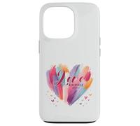 Love Never Fails 1 Corinthians 13:8 Watercolor Heart Case for iPhone 13 Pro