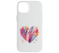 Love Never Fails 1 Corinthians 13:8 Watercolor Heart Case for iPhone 14 Plus