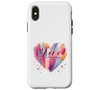 Love Never Fails 1 Corinthians 13:8 Watercolor Heart Case for iPhone X/XS