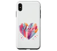 Love Never Fails 1 Corinthians 13:8 Watercolor Heart Case for iPhone XS Max