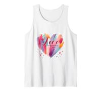 Love Never Fails 1 Corinthians 13:8 Watercolor Heart Tank Top