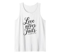 Love Never Fails 2 Corinthians 13:8 Tank Top