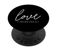Love Never Fails Christianity Christian Faith PopSockets Adhesive PopGrip