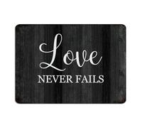 Love Never FAils Metal Tin Sign 10x14 Inch Decorative Lounge Bathroom Kitchen Home Décor Metal Plaque Wall Art Plaques for Patio