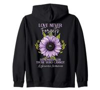 Love Never Forgets Remember For Those Who Can't Alzheimers Zip Hoodie