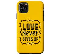 Love Never Gives Up - Uplifting Bible Verse Christian Faith Case for iPhone 11 Pro Max