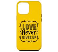 Love Never Gives Up - Uplifting Bible Verse Christian Faith Case for iPhone 12 Pro Max