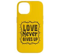 Love Never Gives Up - Uplifting Bible Verse Christian Faith Case for iPhone 14