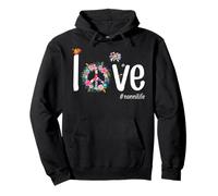 Love Nonni Life Bird Flower Hippie Floral Pullover Hoodie