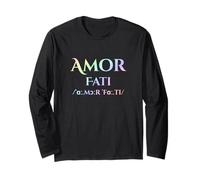Love of Fate Latin Stoic Philosophy Pastel Rainbow Long Sleeve T-Shirt