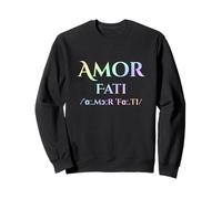 Love of Fate Latin Stoic Philosophy Pastel Rainbow Sweatshirt