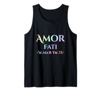 Love of Fate Latin Stoic Philosophy Pastel Rainbow Tank Top