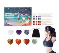 Love of the Heart Stones, Love Stones, 7 Pieces Polished Stones with Velvet Case - Decorative Gemstone, Home Decor for Crystal Collectors and Enthusiasts