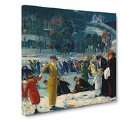 Love Of Winter by George Bellows Canvas Print | Gallery Wrapped 30mm Frame Wall Art | 20x20 inches | Ready to Hang | Classic Landscape Picture | Living Room Bedroom Lounge Office