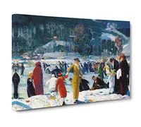 Love Of Winter By George Bellows Canvas Print | Gallery Wrapped 30mm Frame Wall Art | 24x16 inches | Ready to Hang | Classic Landscape Picture | Living Room Bedroom Lounge Office