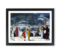 Love Of Winter By George Bellows Classic Painting Framed Print | A2 Black Framed Wall Art | Ready to Hang | Classic Love Picture | Living Room Bedroom Lounge Office