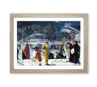 Love Of Winter By George Bellows Classic Painting Framed Print | A2 Oak Framed Wall Art | Ready to Hang | Classic Love Picture | Living Room Bedroom Lounge Office