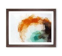 Love Of Yesterday In Abstract Modern Art Framed Print | A3 Walnut Framed Wall Art | Ready to Hang | Abstract Love Picture | Living Room Bedroom Lounge Office
