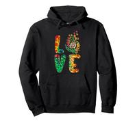 Love Old English Sheepdog Dog Sunflower Tie Dye Leopard Pullover Hoodie