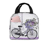 Love On The Bike Insulated Lunch Bags Lunch Tote Bag Picnic Bag Cooler Bag Portable Work School Picnic.
