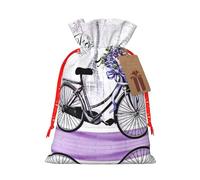 Love On The Bike Printed Drawstring Gift Bags,Various Sizes, Bulk Plastic Packaging Bags