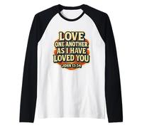 Love One Another As I Have Loved You Christian Bible Vintage Raglan Baseball Tee