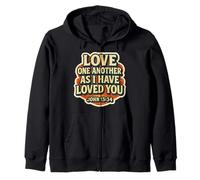 Love One Another As I Have Loved You Christian Bible Vintage Zip Hoodie