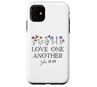 Love One Another Daisy Boho Christian Bible Verse John 13:34 Case for iPhone 11