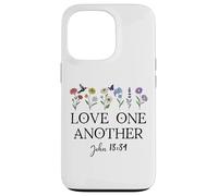 Love One Another Daisy Boho Christian Bible Verse John 13:34 Case for iPhone 13 Pro