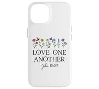 Love One Another Daisy Boho Christian Bible Verse John 13:34 Case for iPhone 14