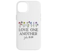 Love One Another Daisy Boho Christian Bible Verse John 13:34 Case for iPhone 14 Plus