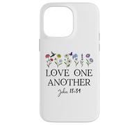 Love One Another Daisy Boho Christian Bible Verse John 13:34 Case for iPhone 14 Pro Max
