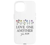Love One Another Daisy Boho Christian Bible Verse John 13:34 Case for iPhone 15