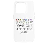 Love One Another Daisy Boho Christian Bible Verse John 13:34 Case for iPhone 15 Pro