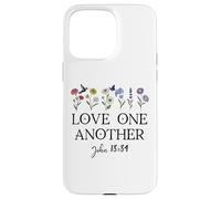 Love One Another Daisy Boho Christian Bible Verse John 13:34 Case for iPhone 15 Pro Max