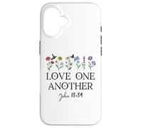 Love One Another Daisy Boho Christian Bible Verse John 13:34 Case for iPhone 16