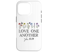 Love One Another Daisy Boho Christian Bible Verse John 13:34 Case for iPhone 16 Pro