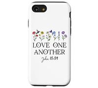 Love One Another Daisy Boho Christian Bible Verse John 13:34 Case for iPhone SE (2020) / 7/8