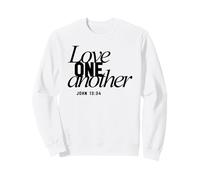 Love One Another John 13:34 Christian Bible Verse Sweatshirt