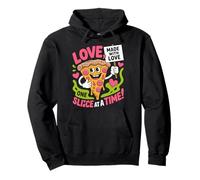Love One Slice at a Time Pizza Design Pullover Hoodie