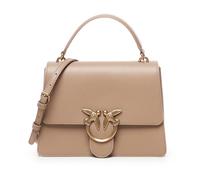 Pinko Love One Classic Light Leather Bag, 25 x 19 x 8.5 cm, Biscuit, with Adjustable Shoulder Strap