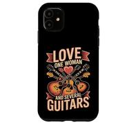 Love One Woman And Several Guitars Musician Case for iPhone 11