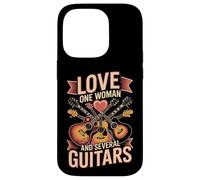 Love One Woman And Several Guitars Musician Case for iPhone 14 Pro