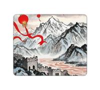 Love One's Country and The River Gaming Mouse Pad Small Mouse Mat with Stitched Edges Non-Slip Long Desk Pad 12x10 in Desk Mat for Keyboard Home Office Gaming Work