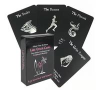 Love Oracle Cards, Black Tarot Deck with Keywords, 54-Card Spiritual Reading Set for Clarification and Complement Readings