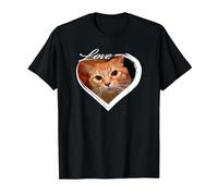 Love Orange Tabby Ginger Cat Kitten I Love My Ginger Cat T-Shirt, Men, Black, 6X-Large