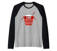 Love Our People Like You Love Our Food Stop Asian Hate AAPI Raglan Baseball Tee